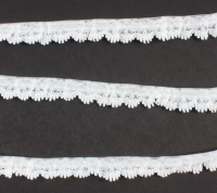 tr7901 0.5 inch white frilled lace